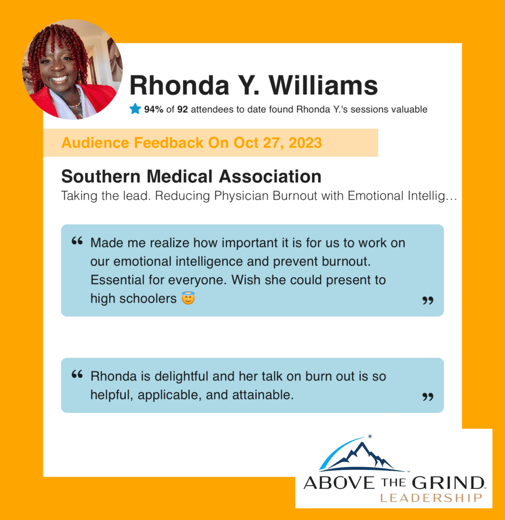 Rhonda Y. Williams - Above the Grind Testimonials from Southern Medical Association