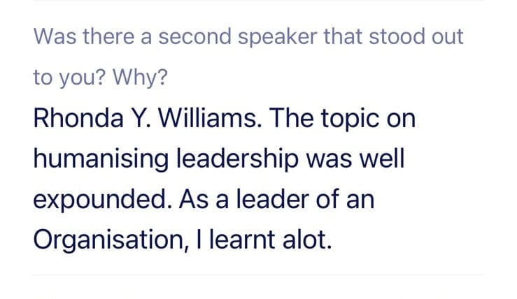 Rhonda Y. Williams Testimonial