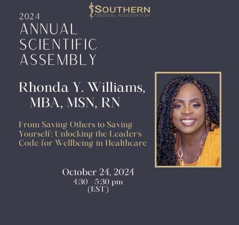 Rhonda Y. Williams Presenting at Southern Medical Association Scientific Assembly